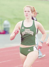 Jessica Deatrick, freshman, placed fifth in the 3,000-meter run with a time of 11
