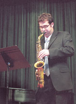 Joel Griffin focused half of his senior recital on jazz music, which marked a first for recitals.
