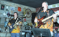 Dave Peterson, left, and Jeff Kuhns perform as members of The Flashbacks at Glory Days Music Cafe Oct. 25.
