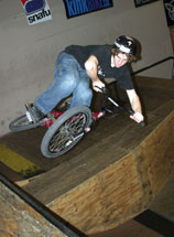 Spencer Guinn, 15 of Webb City, busts out a frontside air during bike night at The Bridge Jan. 20.
