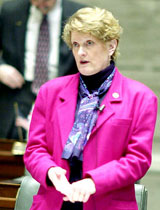 Sen. Joan Bray (D-St. Louis) debates the issue of gay marriage in the Senate.
