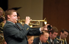 Tom Smith, freshman secondary education major, performs during the Missouri Southern Jazz Orchestra concert on April 6.
