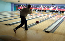 Chad Whitbeck, freshman undecided major, bowls every Monday night with a group from his church.
