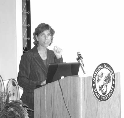 Dr. Yvonne Howell speaks about Russia in Webster hall auditorium. Her topics included its land, language and people. She spoke on scientists in the Soviet Union as well. Howell is an associate professor of Russian and international studies at the University of Richmond in Virginia.
