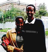 Almaz (left) and Yonas (right) are two young Eritreans in Ethiopia. Both said they long to contact their relatives in their home country, but it is illegal to do so.
