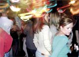 People on the dance floor at Fat PatÂ´s move to the beat amongst the flashing lights on Feb. 12
