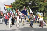 International students participate in the Homecoming parade Oct. 11, 2004. This is one way Southern brings the world to the campus.
