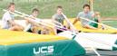 Missouri Southern mens pole vaulters Seager Wilson, freshman, left, Kyle Rutledge, senior, Matt Campbell, senior and Russell Ellis, sophomore relax after a practice in preparation for the MIAA conference meet.
