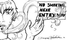 NO SMOKING NEAR ENTRY WAY
