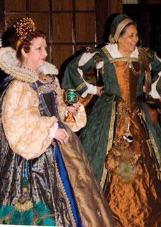 Susi Matthews Cannon and Di Taylor dress as Queen Elizabeth and Lady Huntington for the Renaissance Festival. The Joplin Renaissance Festival will be held the weekend of April 26-27.
