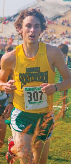Freshman Chris Bell runs in the Southern Stampede on Sept. 20. Bell finished the meet in 44th. Bell recently finished 24th at the Border Wars.
