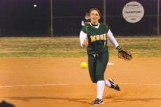 Freshman pitcher Kelsey Williams delivers a pitch during the Lions 8-0 loss to Lincoln University on Feb. 27.
