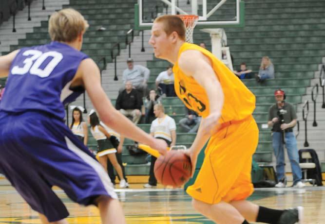 Missouri Southern guard Matt Everson drives towards the basket in the Lions’ MIAA opener against Truman Wednesday night.
