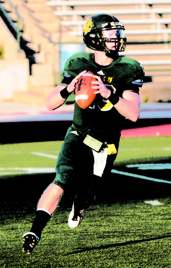 Senior quarterback Kellen Cox rolls out to pass during a Sept. 22 loss against Southwest Baptist at Fred G. Hughes stadium. This week, Missouri Southern had more passing yards than rushing yards in a game for the first time all season. Landon Zerkel was the biggest beneficiary of the new passing attack, gaining 150 yards on just four catches, most of those coming on a 63-yard touchdown reception.
