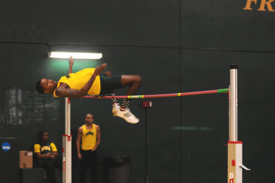 Junior Clark Tanksley take second in the men’s high jump at 6-06.75 on Day 2 of the MSSU Open Invitational on the weekend of Jan.11-12. Tanksley placed third in the men’s high jump at the Missouri Invitational with a jump height of 6-05.50 at Hearnes Center on thecampus of Missouri University on Jan. 18.
