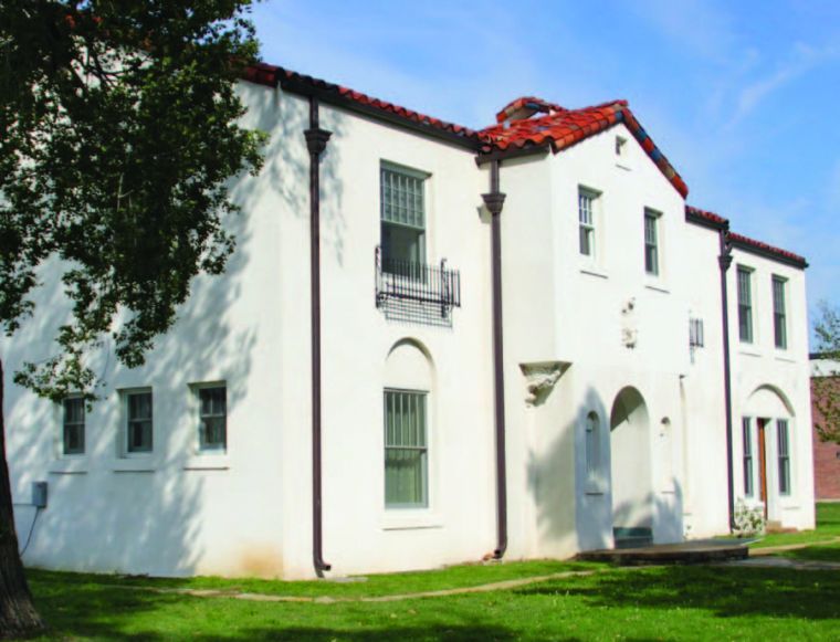 Originally built by L.P. Buchanan in the 1920s, the Spanish theme mansion was renovated Ralph L. Gray Alumni Center after the renovations major benefactor.
