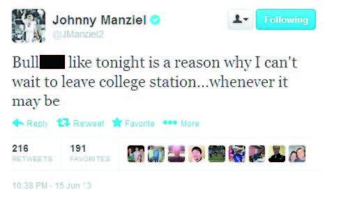 Johnny Manziel tweet
