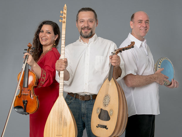 Istanbul Breeze, members Dena El Saffar (left), Ozan Cemali, and Tim Moore (right),perform the traditional and classic music of Turkey in two performances in Corley Auditorium. Sept. 18 at 7:30 p.m. and Sept. 19 at noon.