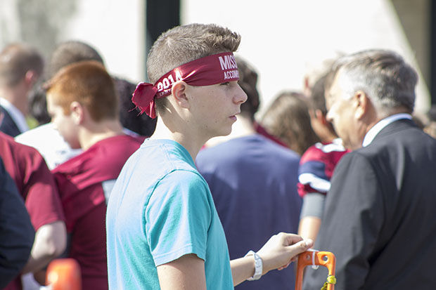 Jake Slankard, a freshman at Joplin high school was on hand for the momentous event at JHS on Friday, Oct. 3, 2014. It was pretty cool, it was pretty cool what they said, he said.