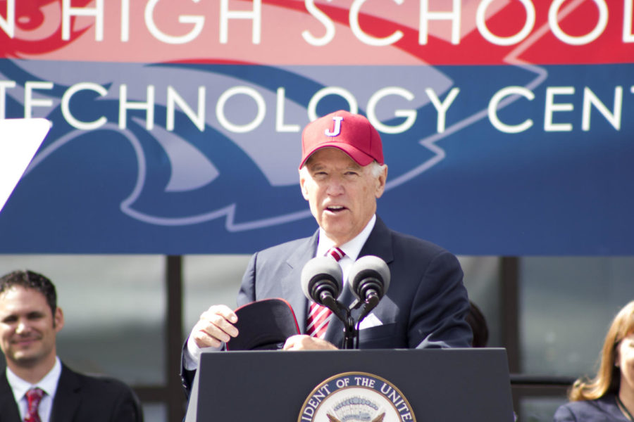 US+Vice+President%2C+Joe+Biden%2C+exchanges+a+presidential+ball+cap+for+a+Joplin+High+School+ball+cap+at+the+JHS+dedication+ceremony+on+Friday%2C+Oct.+3%2C+2014.