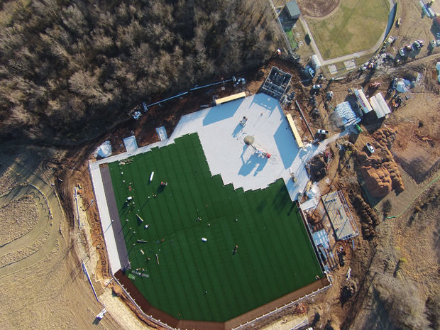 Aerial+Shot+of+the+new+baseball+field+under+construction