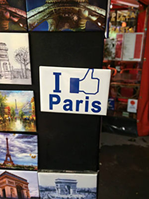 This is a magnet found at a street-side store. It is symbolic that we do, indeed, like Paris.