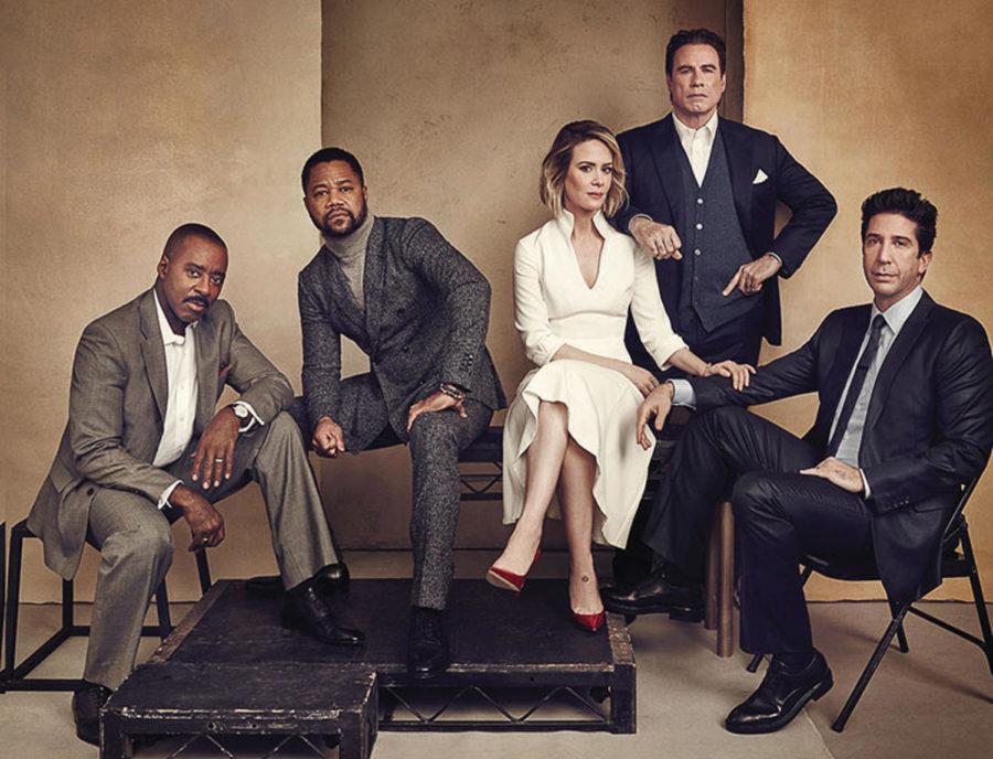 Can+American+TV+do+justice+to+the+crime+stories+of+the+century%3F+Pictured+from+left+to+right+Courtney+B.+Vance%2C+Cuba+Gooding+Jr.%2C+Sarah+Paulson%2C+John+Travolta%2C+and+David+Schwimmer+star+in+dramatization+of+the+O.J.+Simpson+trial%2C+the+subject+of+%E2%80%9CAmerican+Crime+Story%E2%80%9D+on+cable+channel+FX.%C2%A0