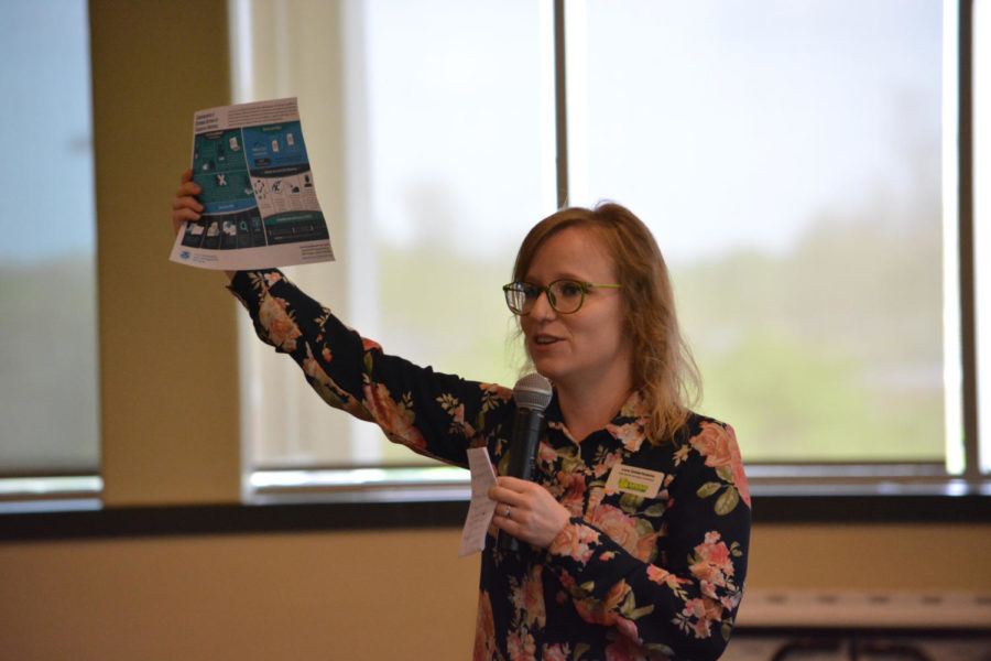 Lora Zaidarhzauva, Coordinator of International Student Services, spoke at the “Undocumented Students in Our Community” public forum held on April 13, 2017 in the Connor Ballroom.