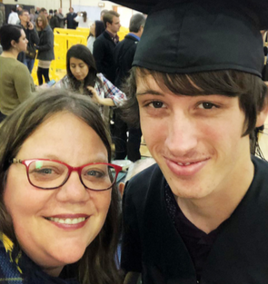 Kaylea M. Hutson-Miller attending Trey Vaughan's graduation in 2018.