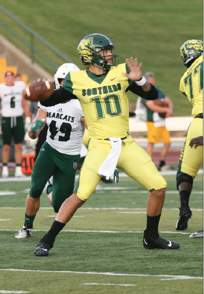 Jacob Park throwing the ball against Northwest Missouri State on Sept. 21
