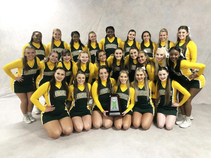 The 2019-2020 Southern cheerleaders at UCA Nationals on On Jan. 17, 2020.