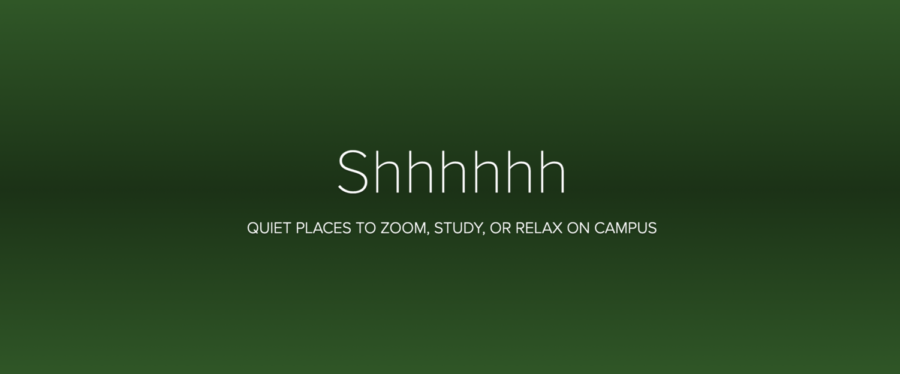 Next time you are stuck in need of a place to Zoom, study, or relax, heres a few quiet places on campus you can use. 