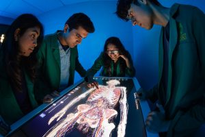 MKEAP Students around the Anatomage Table