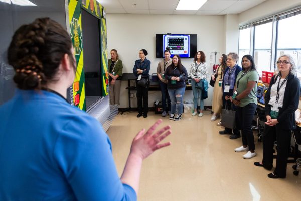 Attendees of the Willcoxon Health Summit view a demonstration, March 28, 2025