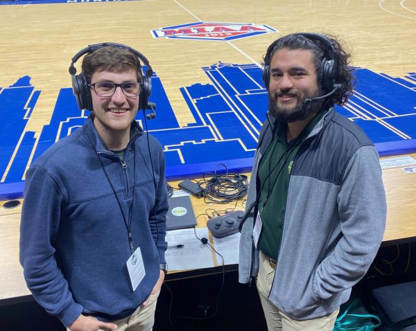 Nathan Reynolds (left) and Logan Carnes (right) attending the MIAA conference in Kansas City